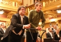 Foto: Klassik-Hits im Wiener Musikvereins am 4. Dez. 2009: Unser Dirigent Johannes Wildner und Marko Simsa. (Foto: Dieter Nagl)